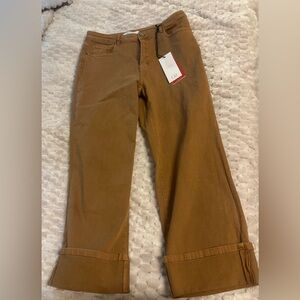 🔥HOT HOLIDAY DEAL🔥 NEW Women's Brown Jeans Q2 Denim Cropped Pants Sz 12